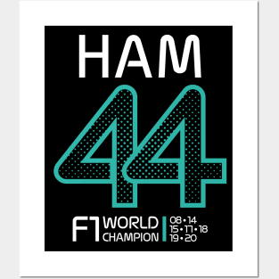 HAM 44 Teal Halftone Design Posters and Art